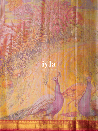 The Peacocks of Vrindavan Colourscape Kanjeevaram