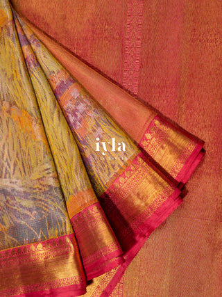 The Peacocks of Vrindavan Colourscape Kanjeevaram