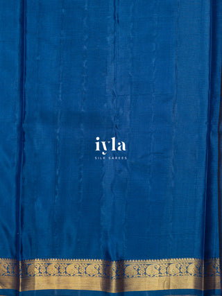 The Wanderlust Story Kanjeevaram in Midnight Blue