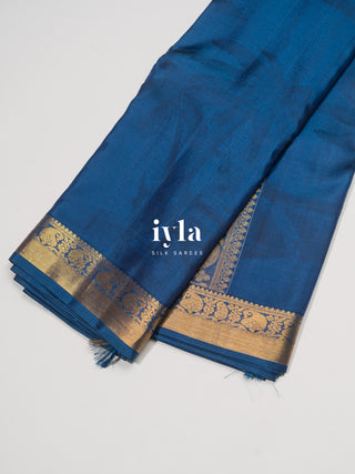 The Wanderlust Story Kanjeevaram in Midnight Blue