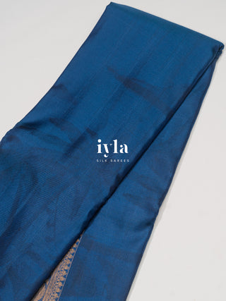 The Wanderlust Story Kanjeevaram in Midnight Blue