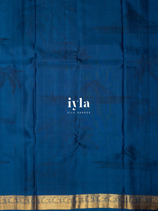 The Wanderlust Story Kanjeevaram in Midnight Blue