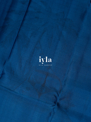 The Wanderlust Story Kanjeevaram in Midnight Blue