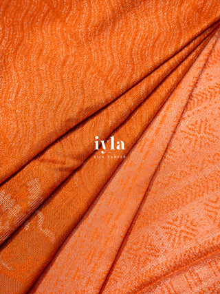 The Farmland Celebration Kanjeevaram in Vibrant Orange