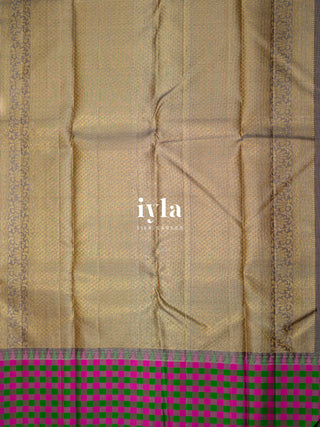 The Walnut Brown Ikkat weave Kanjeevaram