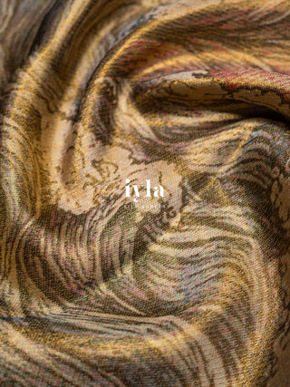 The Ascending Lotus Blooms on the Tide Silk Saree