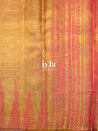 The Ascending Lotus Blooms on the Tide Silk Saree
