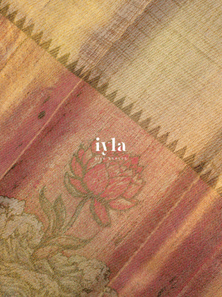 The Ascending Lotus Blooms on the Tide Silk Saree