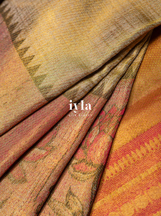 The Ascending Lotus Blooms on the Tide Silk Saree