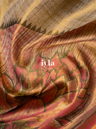 The Ascending Lotus Blooms on the Tide Silk Saree