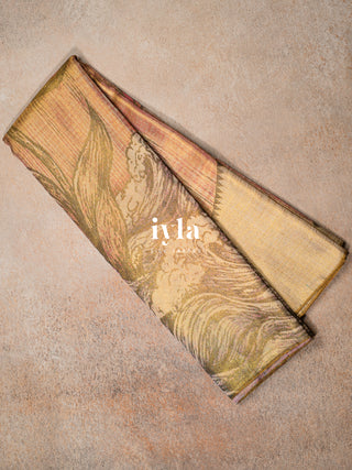The Ascending Lotus Blooms on the Tide Silk Saree