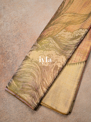 The Ascending Lotus Blooms on the Tide Silk Saree