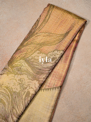 The Ascending Lotus Blooms on the Tide Silk Saree