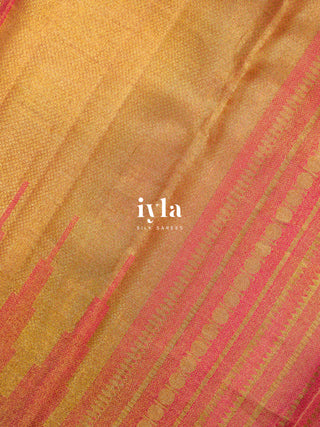 The Ascending Lotus Blooms on the Tide Silk Saree