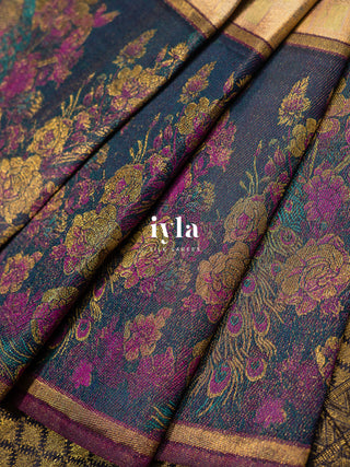 The Whimsical Peacock Dream Kanjeevaram in Vanilla Cream | Pre-Order