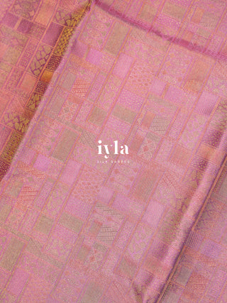 The Whimsical Peacock Dream Kanjeevaram in Pink