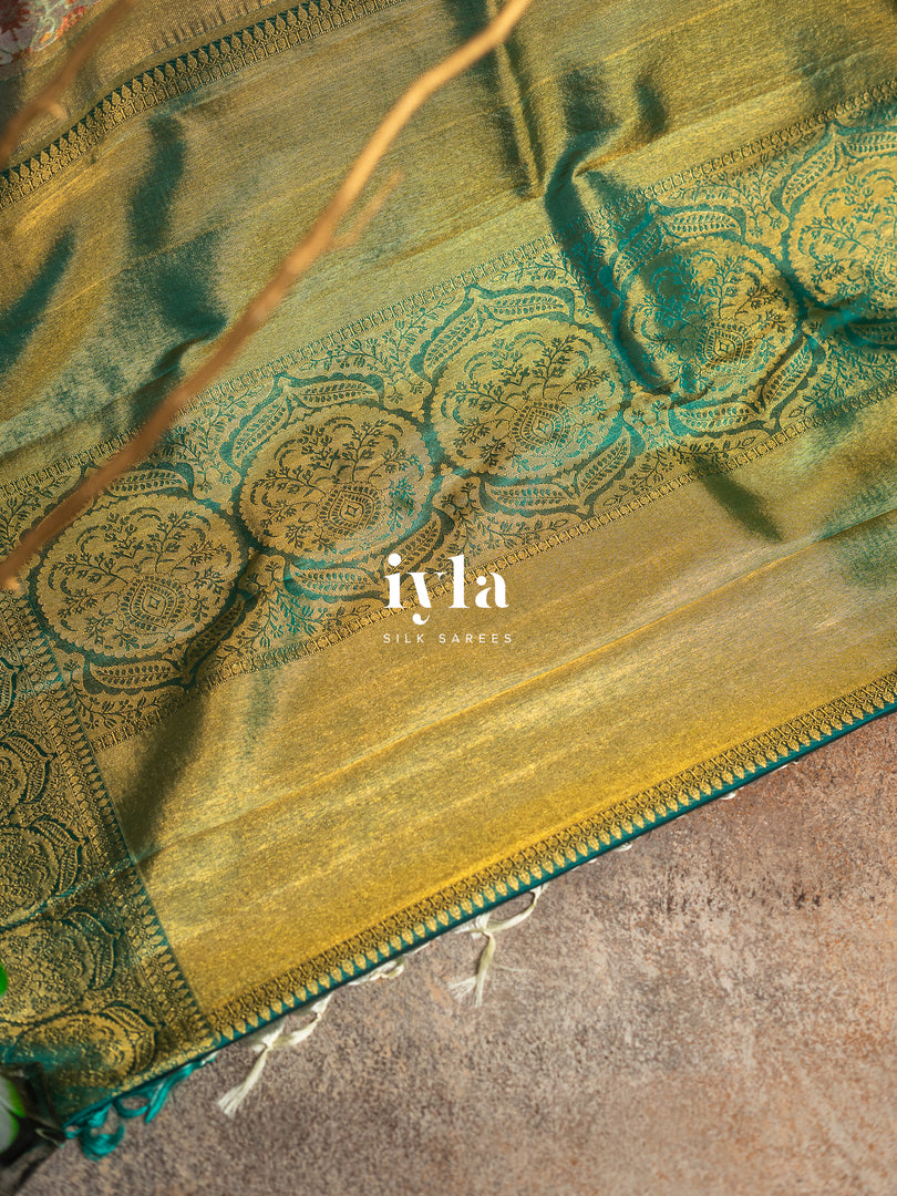 The Off-White Wild Flower Kanjeevaram