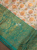 Load image into Gallery viewer, The Off-White Wild Flower Kanjeevaram
