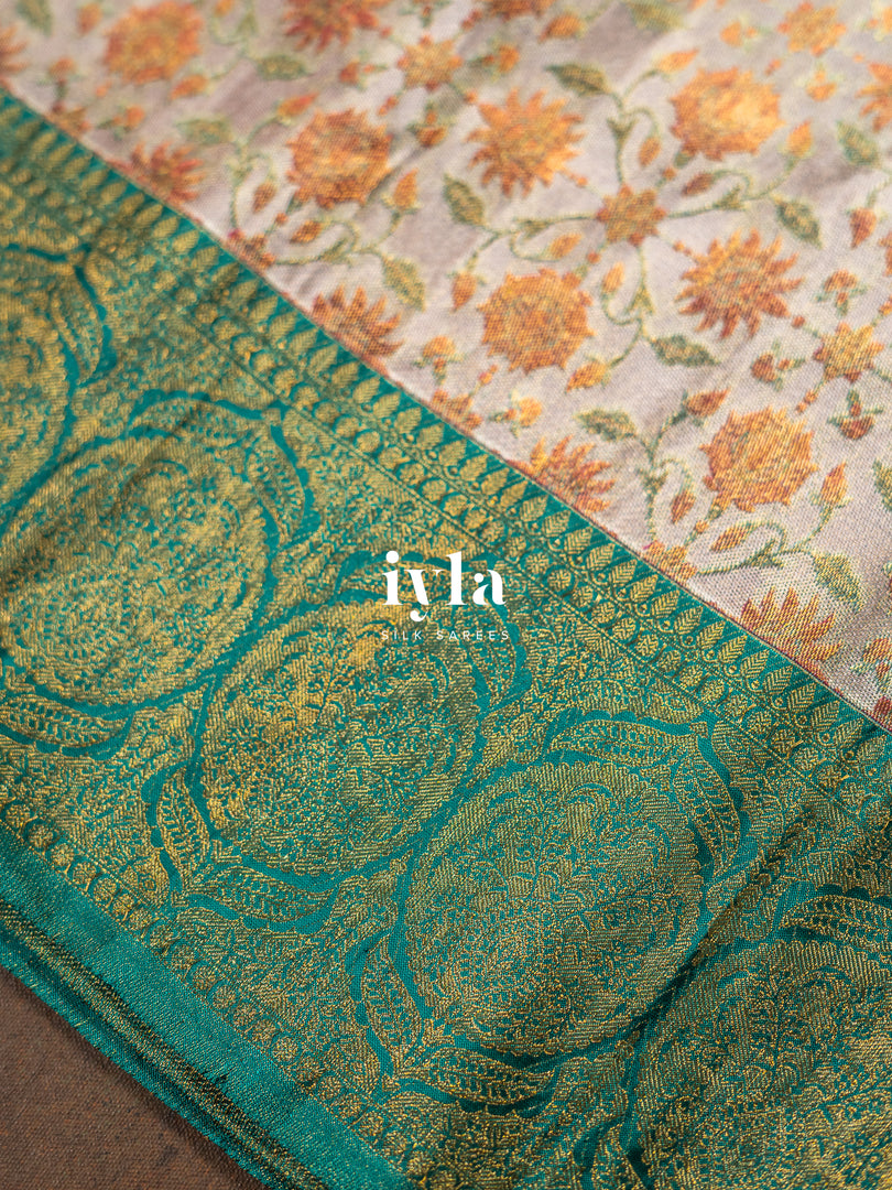 The Off-White Wild Flower Kanjeevaram
