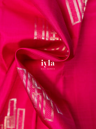 The Wind Chimes Kanjeevaram in Deep French Pink