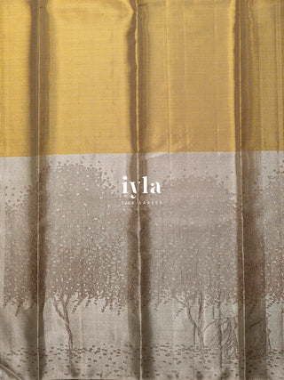 The Women of The Forest Kanjeevaram in Metallic Gold & Silver