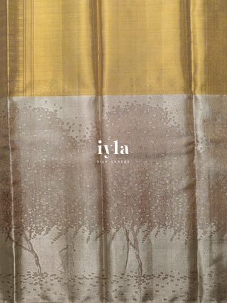 The Women of The Forest Kanjeevaram in Metallic Gold & Silver