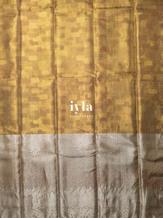 The Women of The Forest Kanjeevaram in Metallic Gold & Silver