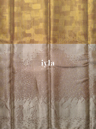 The Women of The Forest Kanjeevaram in Metallic Gold & Silver