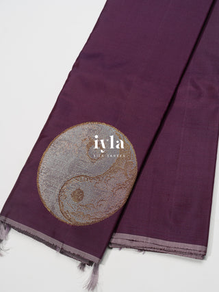 The Yin Yang Kanjeevaram in Deep Purple