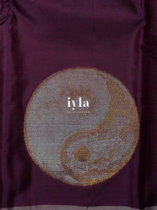 The Yin Yang Kanjeevaram in Deep Purple