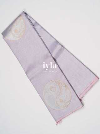The Yin Yang Kanjeevaram in Pastel Lavender