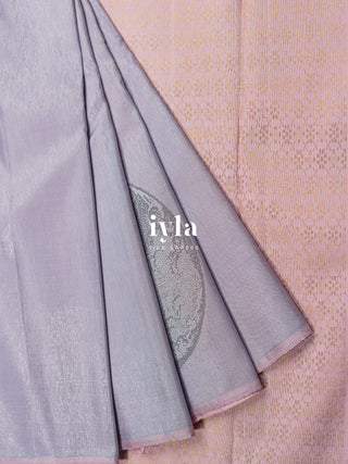 The Yin Yang Kanjeevaram in Pastel Lavender