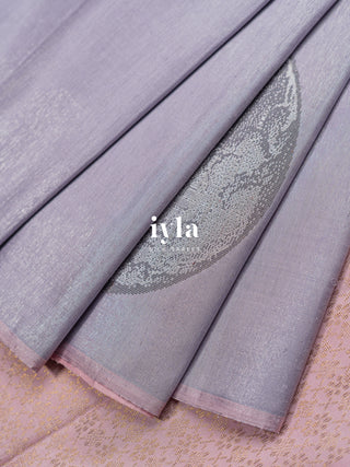 The Yin Yang Kanjeevaram in Pastel Lavender