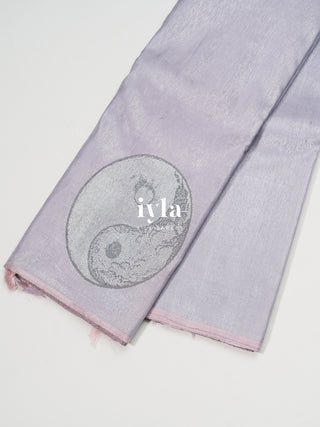 The Yin Yang Kanjeevaram in Pastel Lavender