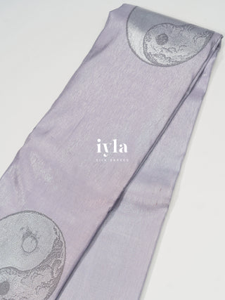 The Yin Yang Kanjeevaram in Pastel Lavender