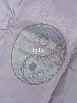 The Yin Yang Kanjeevaram in Pastel Lavender