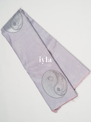 The Yin Yang Kanjeevaram in Pastel Lavender