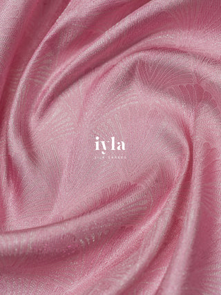 The Art Deco Ocean Weave Kanjeevaram in Baby Pink