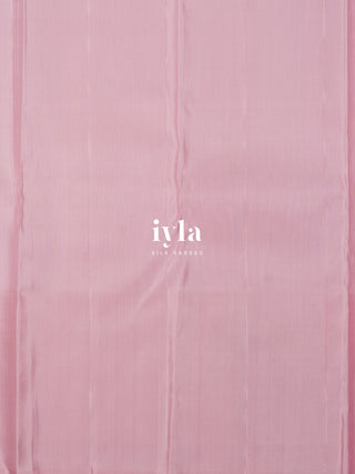 The Art Deco Ocean Weave Kanjeevaram in Baby Pink