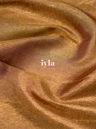The Birds of Paradise Silk Saree in Apricot Peach