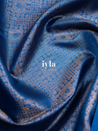 The Cobalt Blue Acacia Kanjeevaram