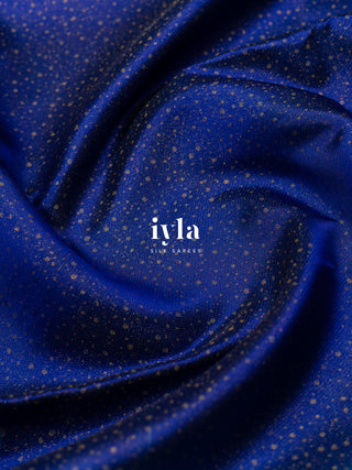 The Damask Bloom Kanjeevaram in Ultramarine Blue