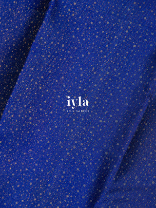 The Damask Bloom Kanjeevaram in Ultramarine Blue