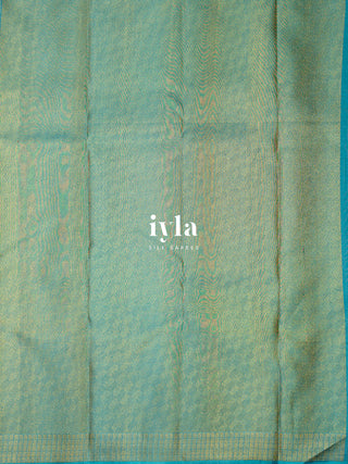 The Damask Bloom Kanjeevaram in Ultramarine Blue