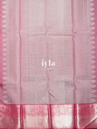 The Bonica Rose Bush Kanjeevaram in Bubble Gum Pink