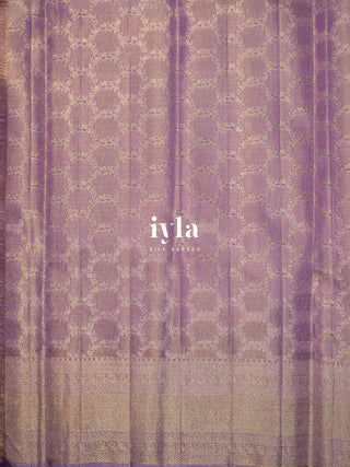 The Sacred Lotus Weave Kanjeevaram in Liquid Gold