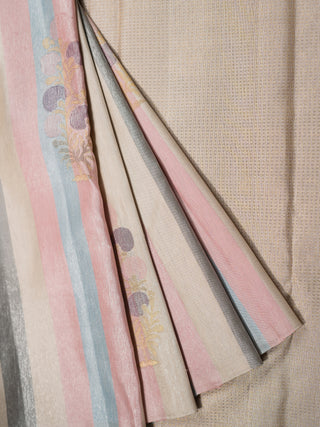 The Pearl White Bubble Tree Color Burst Kanjeevaram