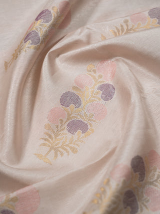 The Pearl White Bubble Tree Color Burst Kanjeevaram