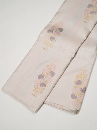 The Pearl White Bubble Tree Color Burst Kanjeevaram