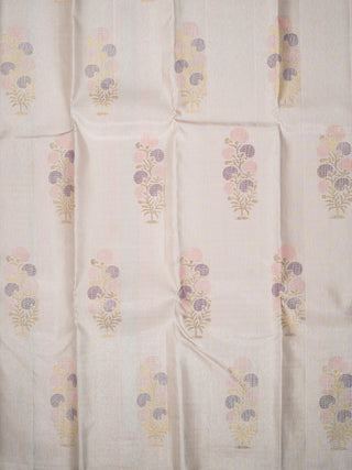 The Pearl White Bubble Tree Color Burst Kanjeevaram